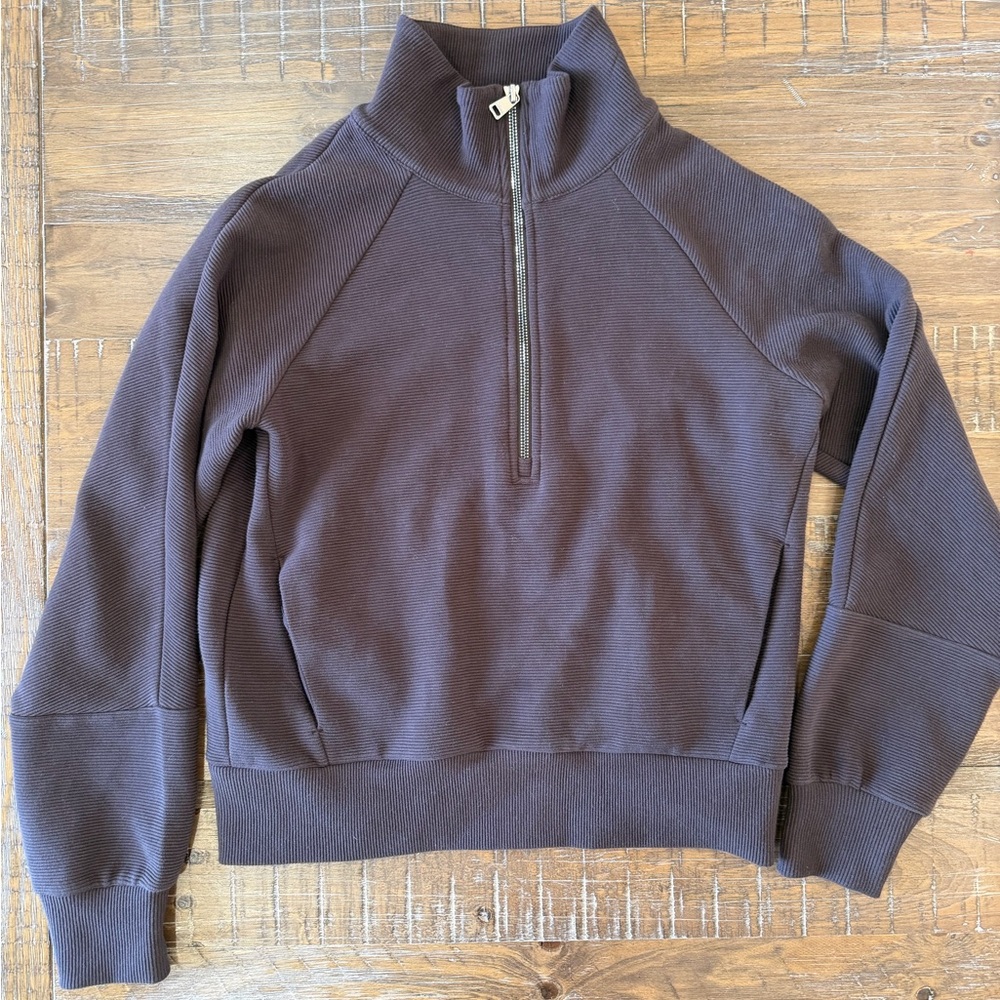 Avia Women's Half-Zip Sweatshirt - Dark Brown